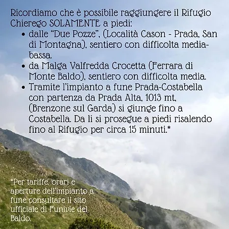 Pensionat Rifugio Chierego - 1911m *
